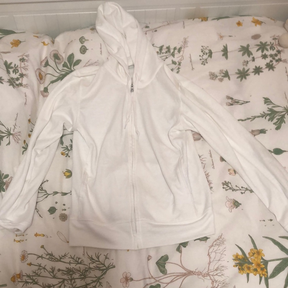 White zip up